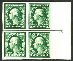 U.S. #481 MINT ARROW BLOCK OF 4 OG LH 