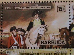 ​BARBUDA 1976- BICENTENARY OF AMERICAN REVOLUTIONARY MNH S/S #1 VERY FINE