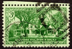 1953, US 3c, Sagamore Hill, Used, Sc 1023