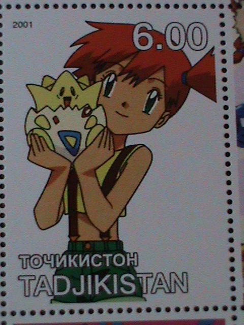 ​TAJIKISTAN-2001-  POKEMON-GOTTA CATCH THEM ALL-MNH-SHEET VERY FINE-LAST ONE