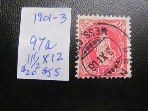 SWITZERLAND 1901-1903 USED SC 97a FINE $55 (185)