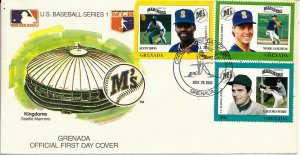 GRENADA 1988 BASEBALL SEATTLE M's STADIUM FDC CACHET