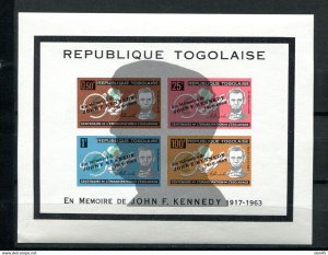 Togo 1964 Souvenir Sheet MNH Memory J F Kennedy Imperf 13668