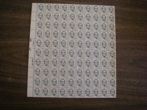 Scott 1863, 22c John J. Audubon, Sheet of 100, LM pos 2 & 9, MNH Great Americans