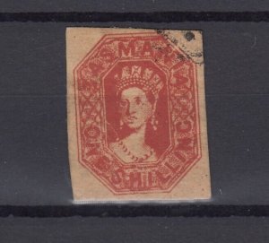 Tasmania QV 1857 1/- Red VFU BP9780