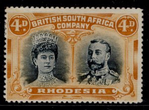 RHODESIA GV SG174, 4d black & orange, M MINT. Cat £65.