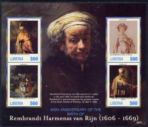 Liberia 2006 Rembrandt 400th Birth Anniversary #2 perf sh...
