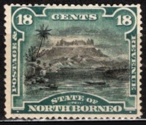 1894 North Borneo (Malaysia) Scott #- 66 18 Cents Mount Kinabalu Unused