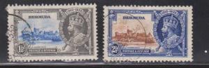 BERMUDA Scott # 101-2 Used - KGV Silver Jubilee Issue