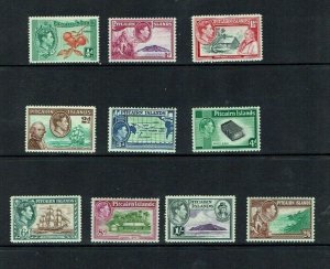 Pitcairn Islands 1940 King George VI definitive set  Lightly hinged Mint