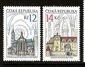 Czech Republic Sc 3420 -1 NH SET of 2009 - Architecture - Monastery, Castle 