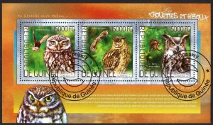 Guinea 2014 Birds Owls Sheet Used / CTO