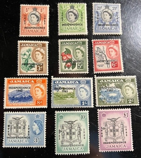 Jamaica Scott# 185-196 F/VF H Unused Set of 12 Cat $15.00