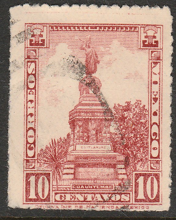 MEXICO 639, 10¢ CUAUHTEMOC MONUMENT Unwmk USED. F-VF. (389)