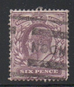 Great Britain Sc 135 1904 6d pale dull violet Edward VII stamp used