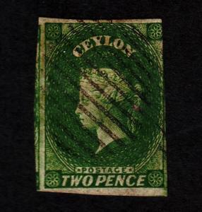 Ceylon  Scott #4 Queen Victoria Used