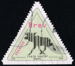 Sweden #2241 Bar Code Elk; Used