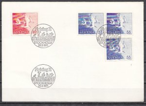 Sweden, Scott cat. 886-887. Terns in Flight issue. First day cover. ^