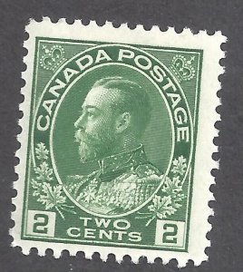 CANADA # 107ii MINT NH 2c GREEN ADMIRA WET PRINTING BS27924