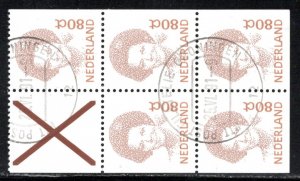 Netherlands Scott # 774b, booklet pane, used