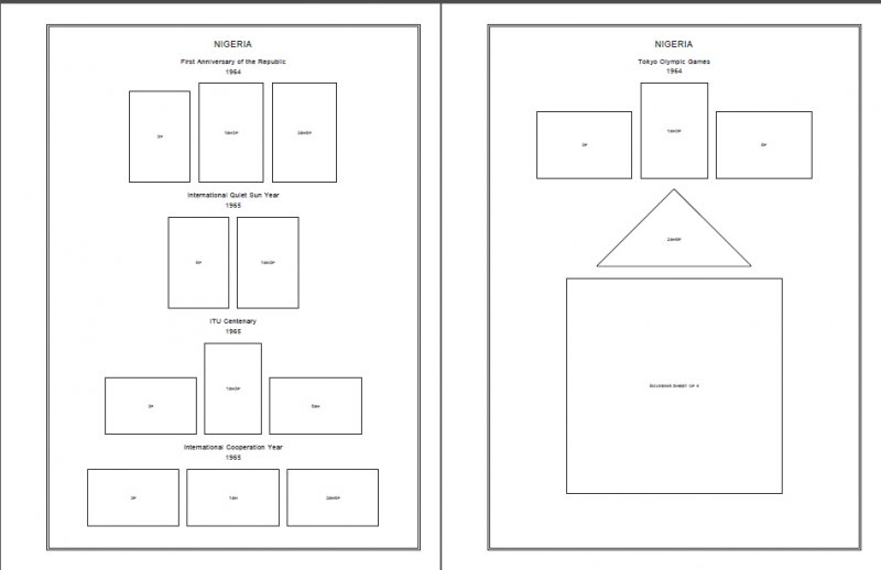 NIGERIA STAMP ALBUM PAGES 1914-2010 (99 PDF digital pages)