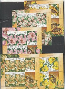 2019 ROMANIA STAMPS FLOWERS BEE HONEY POSTAL HISTORY MNH SHEETS