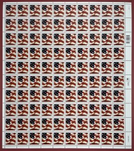 Scott 3620 WAVING FLAG Sheet of 100 US FC Non-denom  Stamps MNH 2002