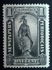 Scott #PR81 - VF - 1c Black - Newspaper Stamps - HR OG - Tiny Thin - 1885