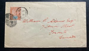 1896 Colombo Ceylon Vintage Cover To Toronto Canada