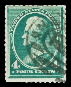 Scott 211 4c Blue Green Jackson Issue Used Fine Cat $25