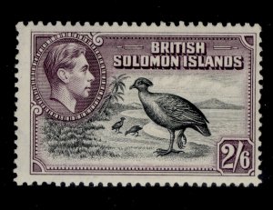 BRITISH SOLOMON ISLANDS GVI SG70, 2s 6d black & violet, NH MINT. Cat £32.