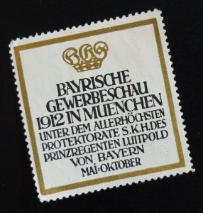 Poster Stamp Cinderella Vignette - US Austria Germany Munich Trade Fair O93 