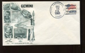 GEMINI TITAN 6A LAUNCH DEC 15 1965 COVER CAPE CANAVERAL HANDSTAMP CCL GT254