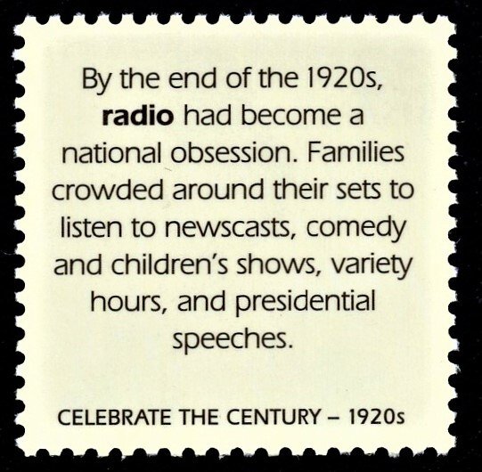 US 3184i MNH VF 32 Cent Radio Entertains America Celebrate the Century 1920