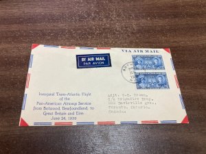 KAPPYS CV47 NEWFOUNDLAND 1939 INAUGURAL TRANS-ATLANTIC FLIGHT COVER