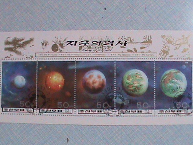 KOREA STAMP: 1996-COLORFUL KOREA SPACE CTO-NH MINI SHEET