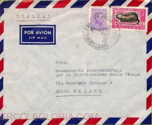 ad6430 - URUGUAY - Postal History -   Airmail cover to ITALY 1970's