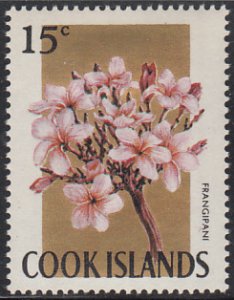 Cook Islands 1967-69 MH Sc #211 15c Frangipani