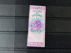 Ceylon Queen Victoria Foreign Bill Stamp Ref 56471