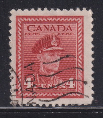 Canada 254 King George VI WWII War 4¢ 1943