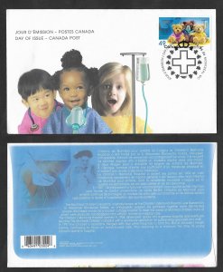 SE)2004 CANADA, ABOUT FIRST DAY, HEALTH SERIES, CENTENNIAL OF THE MONTREAL CHILD