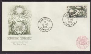 Comoro Islands 44 Human Rights 1958 U/A FDC