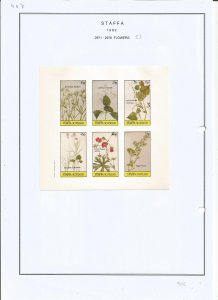 STAFFA - 1982 - Flowers - Sheet - Mint Light Hinged - Private Issue