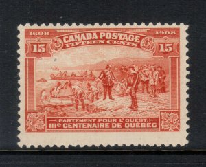 Canada #102 Mint Fine Never Hinged - Natural Inclusion At Left