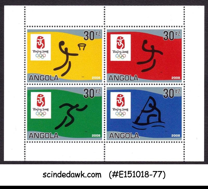 ANGOLA - 2008 19th OLYMPIC GAMES BEIJING - MIN. SHEET MNH