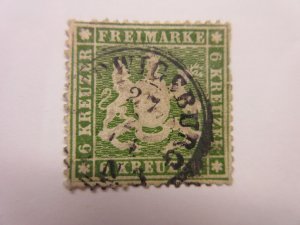 German States WURTTEMBERG Scott 26 USED Lot11.1 Cat $110