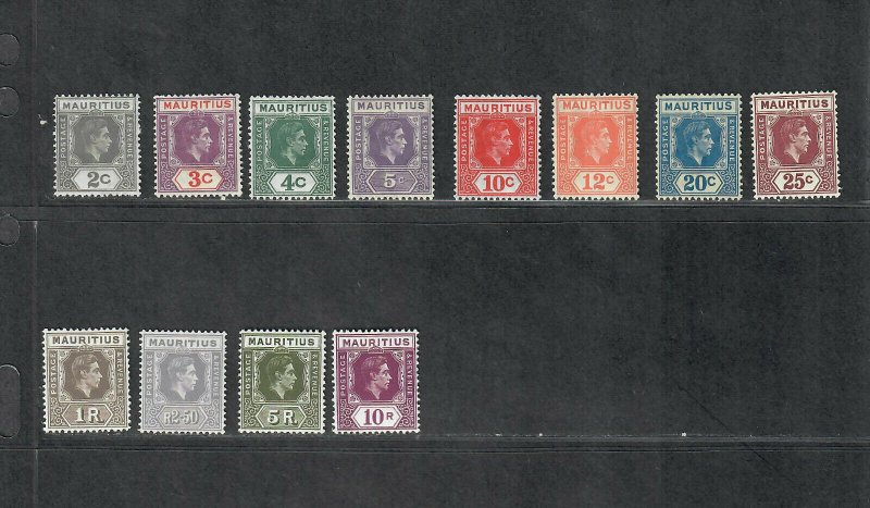 Mauritius Sc#211-222 M/NH/VF, Cv. $127