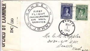 1942, 1st Flt., Gander to St. John's, Newfoundland, See Remark (C4020) 