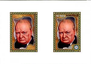 RUSSIA LOCAL SHEET FAMOUS PEOPLE CHURCHILL