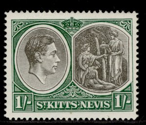 ST KITTS-NEVIS GVI SG75c, 1s black & green, M MINT. Cat £17. CHALKY 